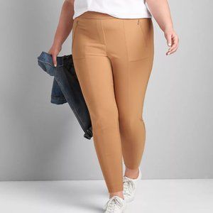 Lane Bryant On-The-Go Pull On Ankle Pant Caramel Latte Size 16